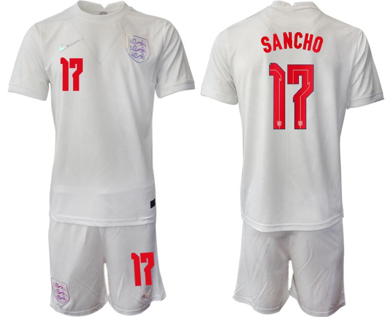 Men 2022 World Cup National Team England home white #17 Soccer Jersey